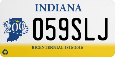 IN license plate 059SLJ