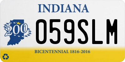 IN license plate 059SLM