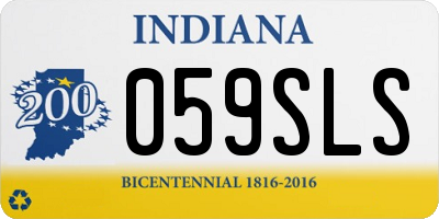 IN license plate 059SLS