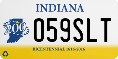IN license plate 059SLT