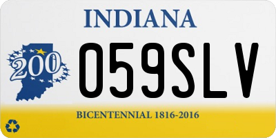 IN license plate 059SLV