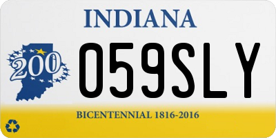 IN license plate 059SLY