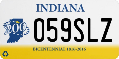 IN license plate 059SLZ