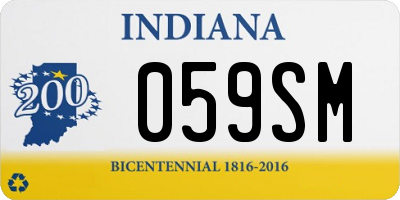 IN license plate 059SM