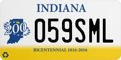IN license plate 059SML