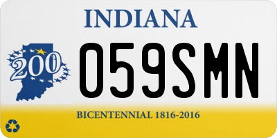 IN license plate 059SMN