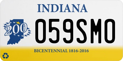 IN license plate 059SMO