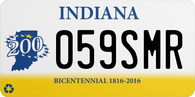 IN license plate 059SMR