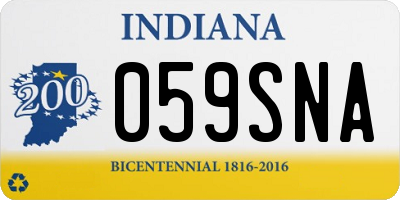 IN license plate 059SNA