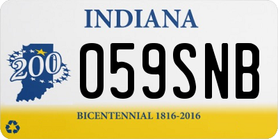 IN license plate 059SNB