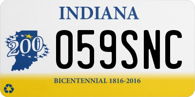 IN license plate 059SNC