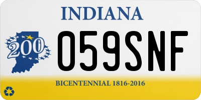 IN license plate 059SNF