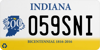 IN license plate 059SNI