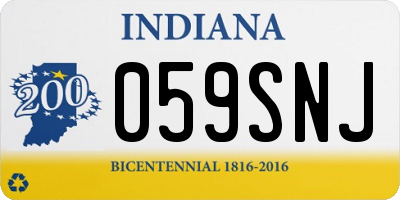 IN license plate 059SNJ