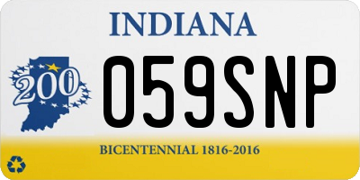 IN license plate 059SNP