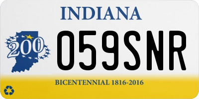 IN license plate 059SNR