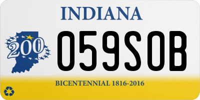 IN license plate 059SOB