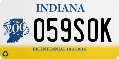 IN license plate 059SOK