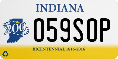 IN license plate 059SOP