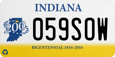 IN license plate 059SOW