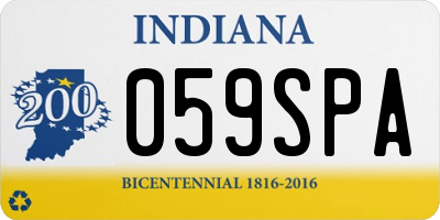 IN license plate 059SPA