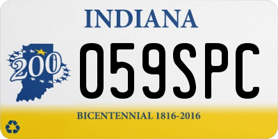 IN license plate 059SPC