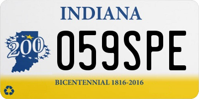IN license plate 059SPE