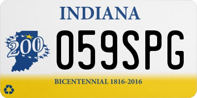 IN license plate 059SPG
