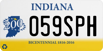 IN license plate 059SPH