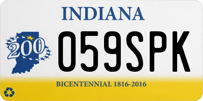 IN license plate 059SPK