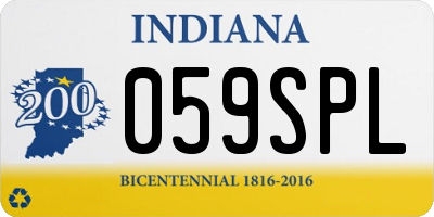 IN license plate 059SPL