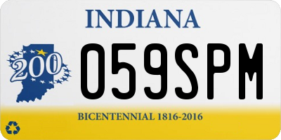 IN license plate 059SPM