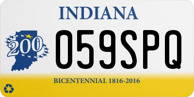IN license plate 059SPQ