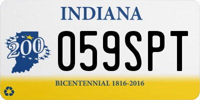IN license plate 059SPT