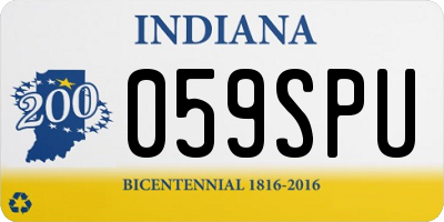 IN license plate 059SPU