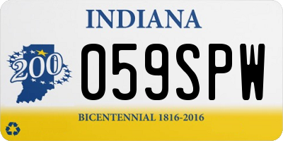 IN license plate 059SPW