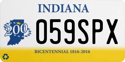 IN license plate 059SPX