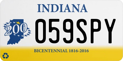 IN license plate 059SPY