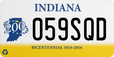IN license plate 059SQD