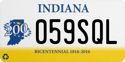 IN license plate 059SQL