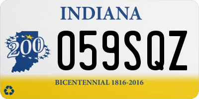 IN license plate 059SQZ