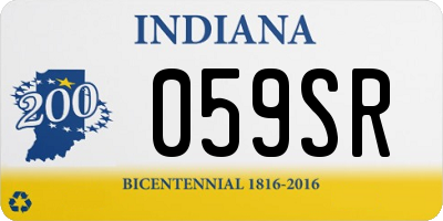 IN license plate 059SR