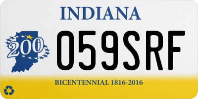 IN license plate 059SRF