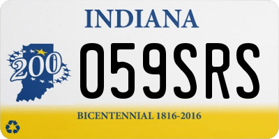 IN license plate 059SRS