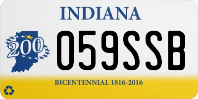 IN license plate 059SSB
