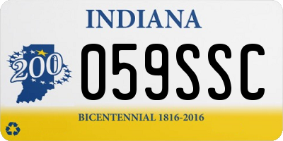 IN license plate 059SSC