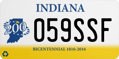 IN license plate 059SSF