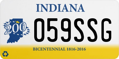 IN license plate 059SSG