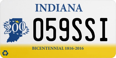 IN license plate 059SSI