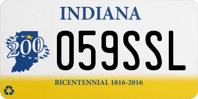 IN license plate 059SSL